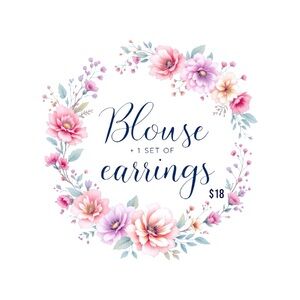 +1 Top +1 Set of earrings $18